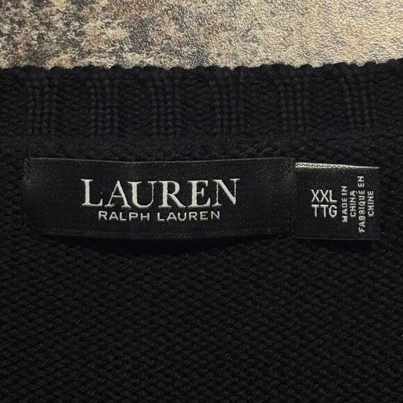 Ralph Lauren Sweater Dog Intarsia Terrier Preppy Academia Heritage Black XXL - Picture 3 of 10